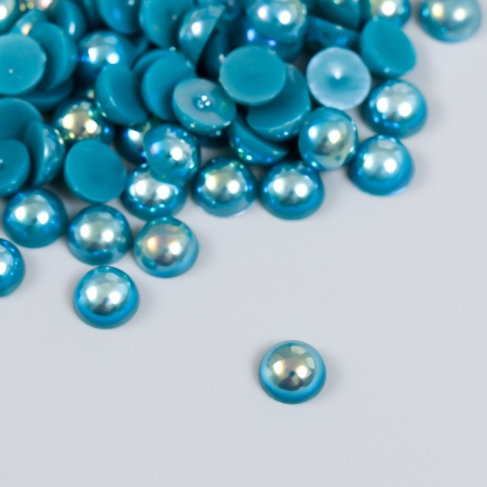 Декор для творчества пластик Декор для творчества пластик "Половинки бусин. Голубая гамма" 20 гр 0,8х0,8 см