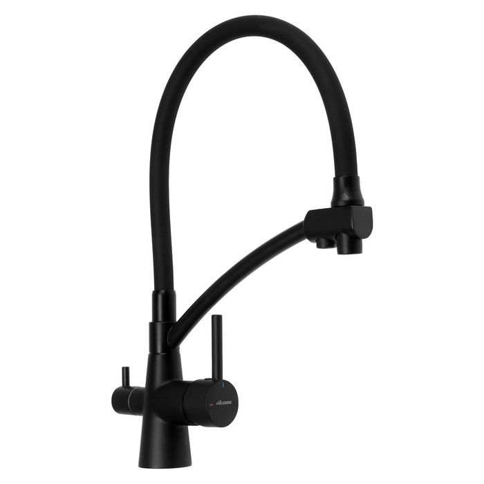 Cмеситель для кухни Accoona A5179FF-13, однорычажный, с выходом для питьевой воды, черный Cмеситель для кухни Accoona A5179FF-13, однорычажный, с выходом для питьевой воды, черный