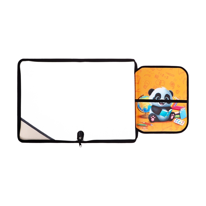 Папка для труда А4, 325 х 230 х 25 мм, молния вокруг, откидная планка, пластиковая, ПТР-1, Calligrata  Папка для труда А4, 325 х 230 х 25 мм, молния вокруг, откидная планка, пластиковая, ПТР-1, Calligrata "Панда"