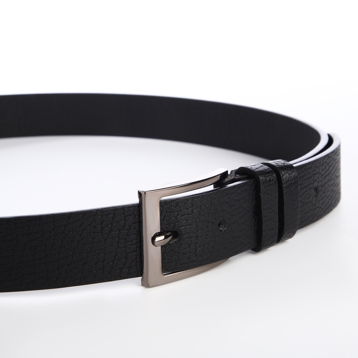 Ремень мужской, ширина 3,5 см, винт, пряжка металл, цвет чёрный Ремень мужской, ширина 3,5 см, винт, пряжка металл, цвет чёрный