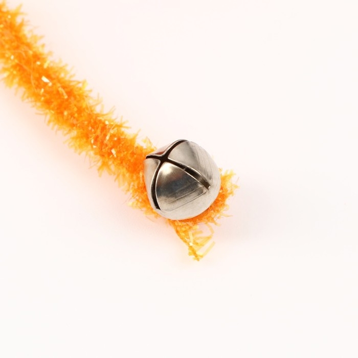 Мышь-погремушка 7 см, оранжевая Мышь-погремушка 7 см, оранжевая