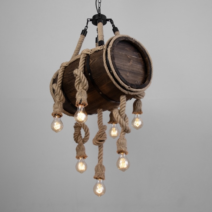 Люстра Люстра "Бочка" 7хЕ27 40Вт черный 41х33х30 см