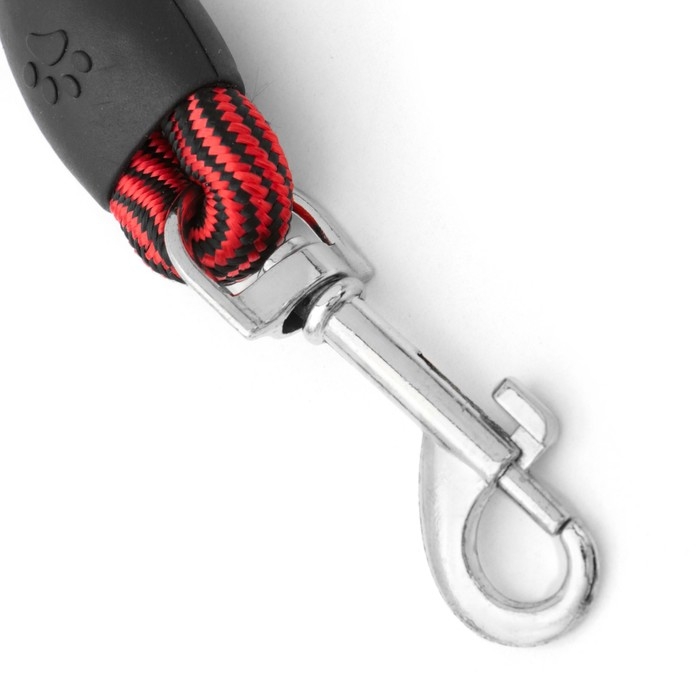 Поводок круглый Поводок круглый "Волна", 120 х 1 см, красно-чёрный