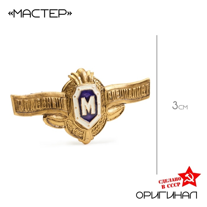 Значок Значок "Мастер" классный специалист, на винте
