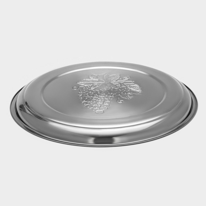 Поднос из нержавеющей стали «Виноградная лоза», 30×2 см Поднос из нержавеющей стали «Виноградная лоза», 30×2 см
