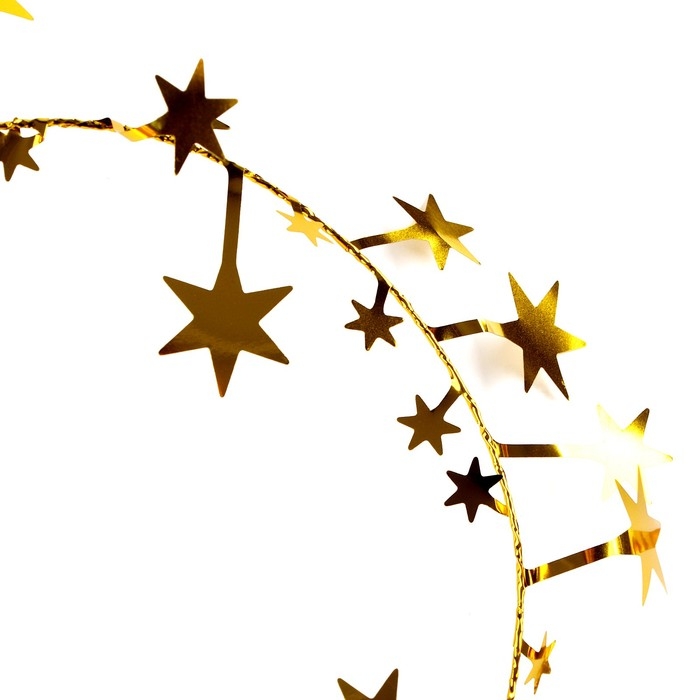 Новый год! Проволока для поделок и декора «Звёздочка» длина — 5 метров, цвет золотой Новый год! Проволока для поделок и декора «Звёздочка» длина — 5 метров, цвет золотой