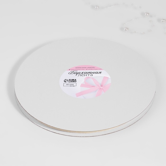 Лента бархатная, 6 мм, 18 ± 1 м, цвет молочный №04