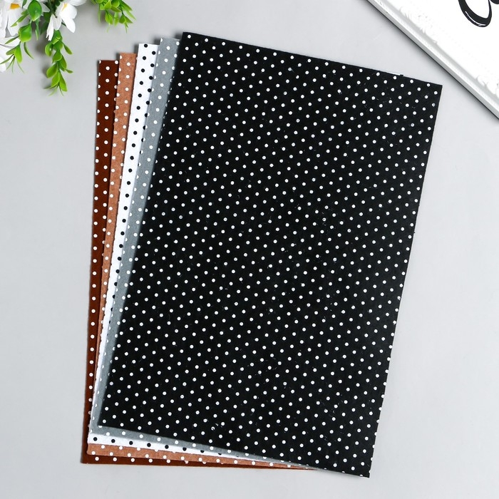 Фетр Фетр "BLITZ" 1 мм 20х30 см ± 2 см (набор 5 шт) ассорти №1