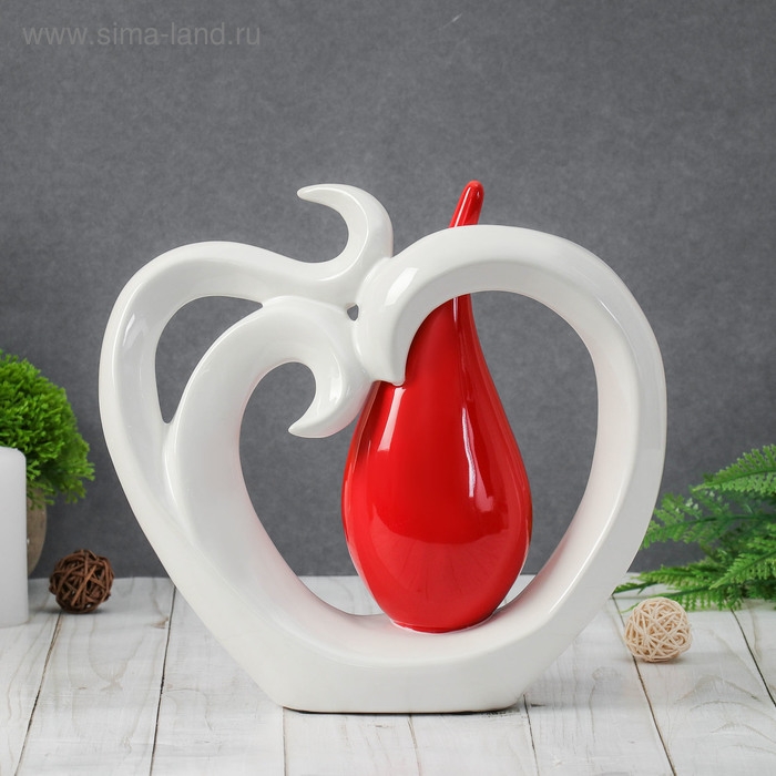 Ваза керамика настольная Ваза керамика настольная "Капля" вензеля, 24,5х23 см, микс