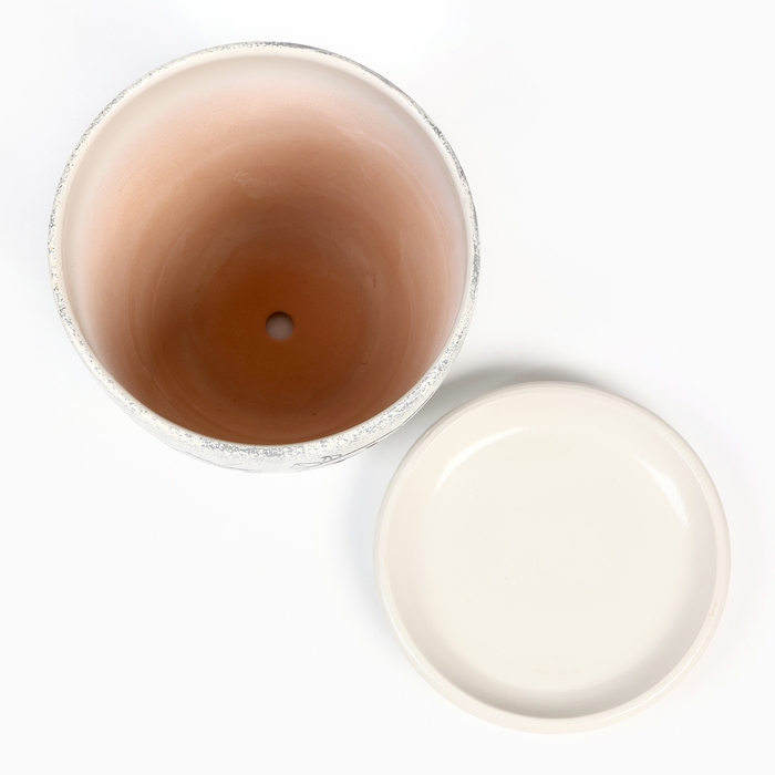 Горшок цветочный Горшок цветочный "Цветение" серый, 1,4 л