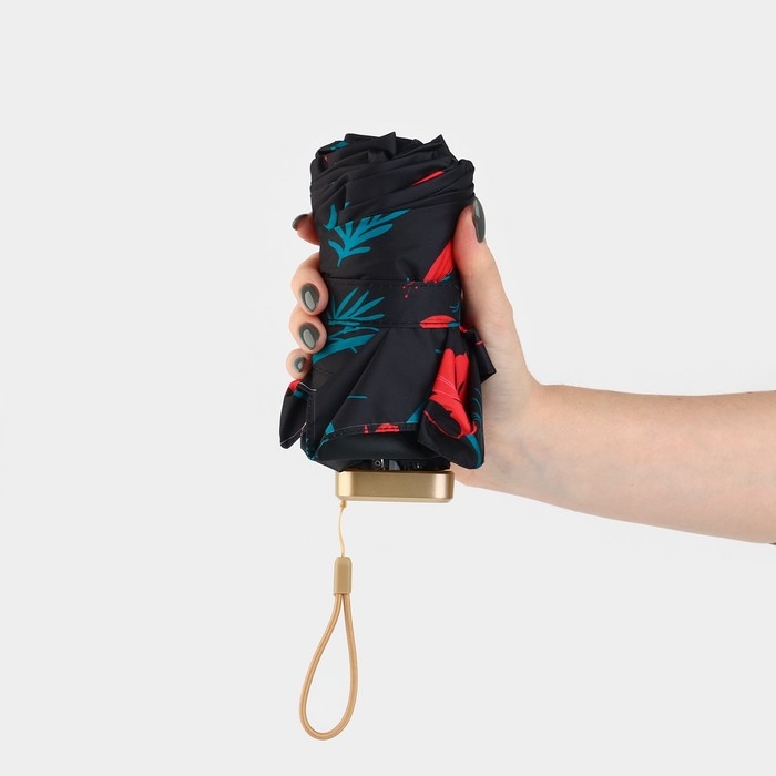 Зонт женский «Красные цветы», 6 спиц, складывается в размер телефона. Зонт женский «Красные цветы», 6 спиц, складывается в размер телефона.