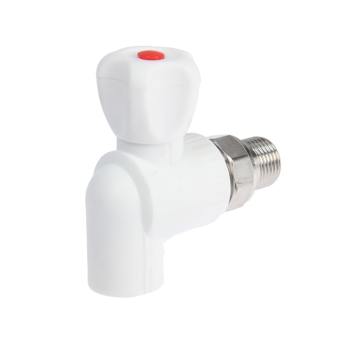 Кран шаровой для радиатора ZEIN, полипропиленовый, угловой, d=20 мм х 1/2 Кран шаровой для радиатора ZEIN, полипропиленовый, угловой, d=20 мм х 1/2"