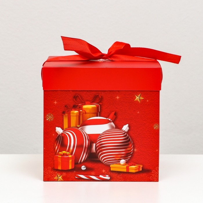 Новый год. Коробка Самосборная «Игрушки» 15 х 15 х 15 см Новый год. Коробка Самосборная «Игрушки» 15 х 15 х 15 см