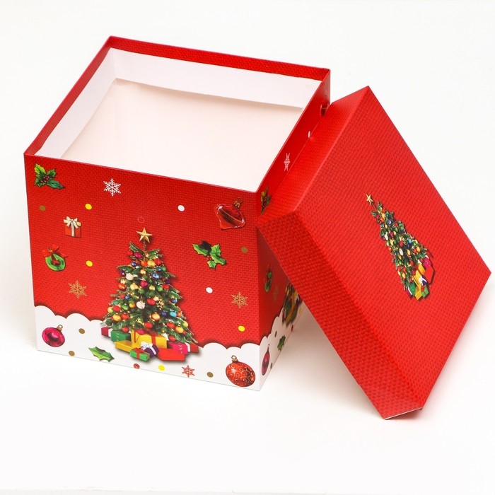 Новый год. Коробка Самосборная «Ёлка» 15 х 15 х 15 см Новый год. Коробка Самосборная «Ёлка» 15 х 15 х 15 см