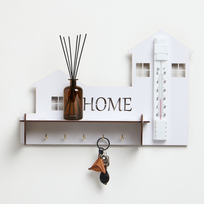 Ключница на стену Home, с термометром Ключница на стену Home, с термометром