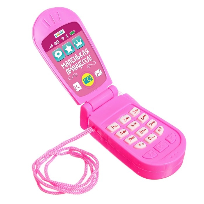 Музыкальный телефончик «Принцесса», русская озвучка, световые эффекты, работает от батареек, МИКС Музыкальный телефончик «Принцесса», русская озвучка, световые эффекты, работает от батареек, МИКС