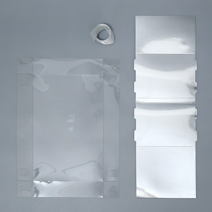 Коробка подарочная складная, упаковка, «Серебро», 23 х 15 х 10 см Коробка подарочная складная, упаковка, «Серебро», 23 х 15 х 10 см