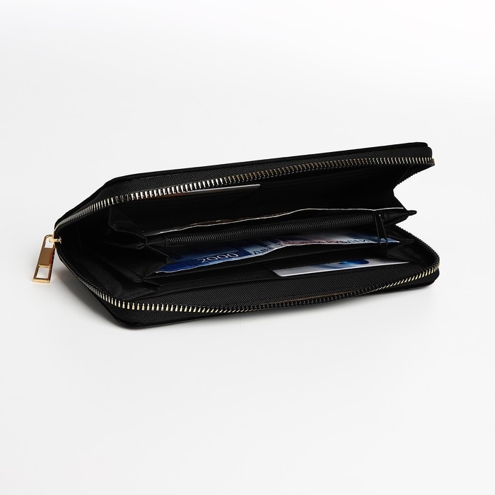 Кошелёк на молнии, цвет чёрный Кошелёк на молнии, цвет чёрный