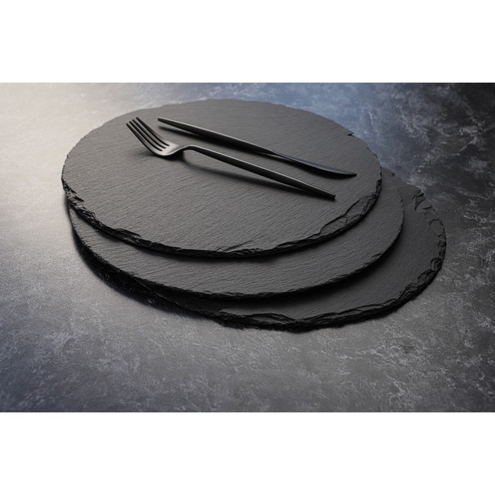 Доска для подачи из сланца Magistro Valley, d=40 см Доска для подачи из сланца Magistro Valley, d=40 см