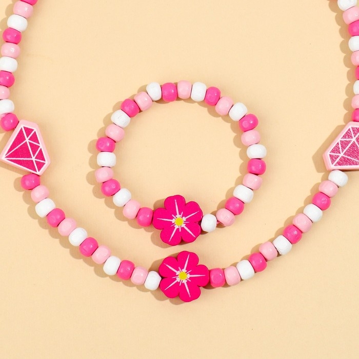 Бижутерия «Место для сказки» набор для девочек: браслет и бусы, 7 х 9 см Бижутерия «Место для сказки» набор для девочек: браслет и бусы, 7 х 9 см