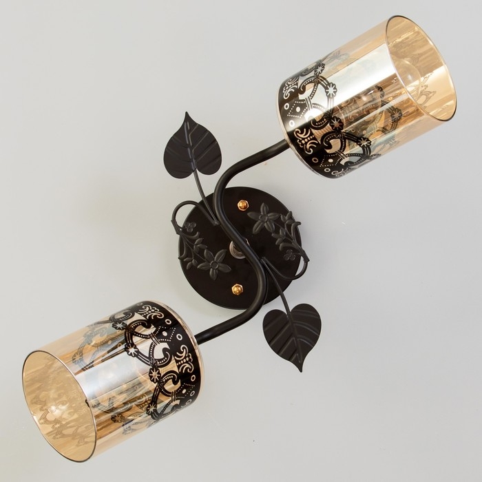 Люстра Люстра "Рузанна" 2хЕ27 40Вт черно-золотой 48х26х27 см BayerLux