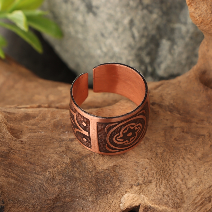 Кольцо-амулет «Род», медь, D=17-23 мм