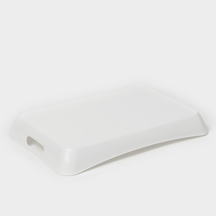 Поднос с ручками «Рондо», 42,2×28,2×5,2 см, цвет белый Поднос с ручками «Рондо», 42,2×28,2×5,2 см, цвет белый