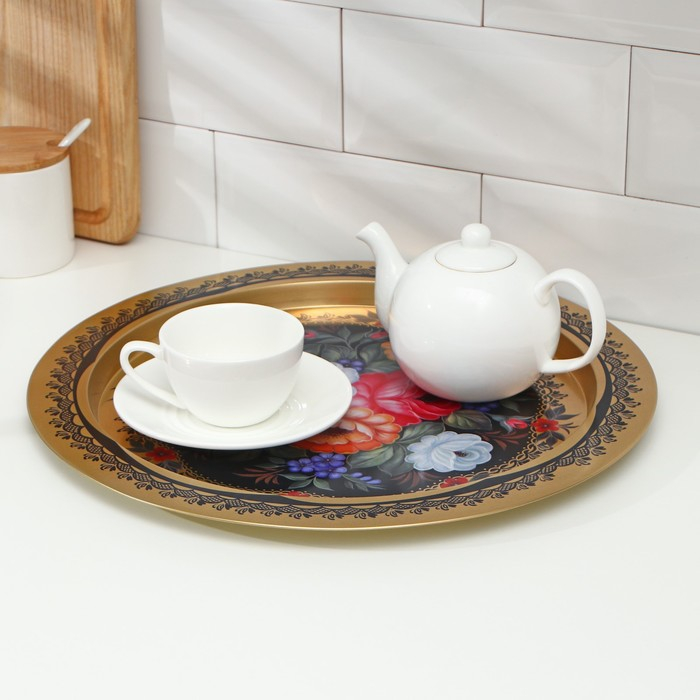 Поднос «Микс», d=38 см, цвет и рисунок МИКС Поднос «Микс», d=38 см, цвет и рисунок МИКС