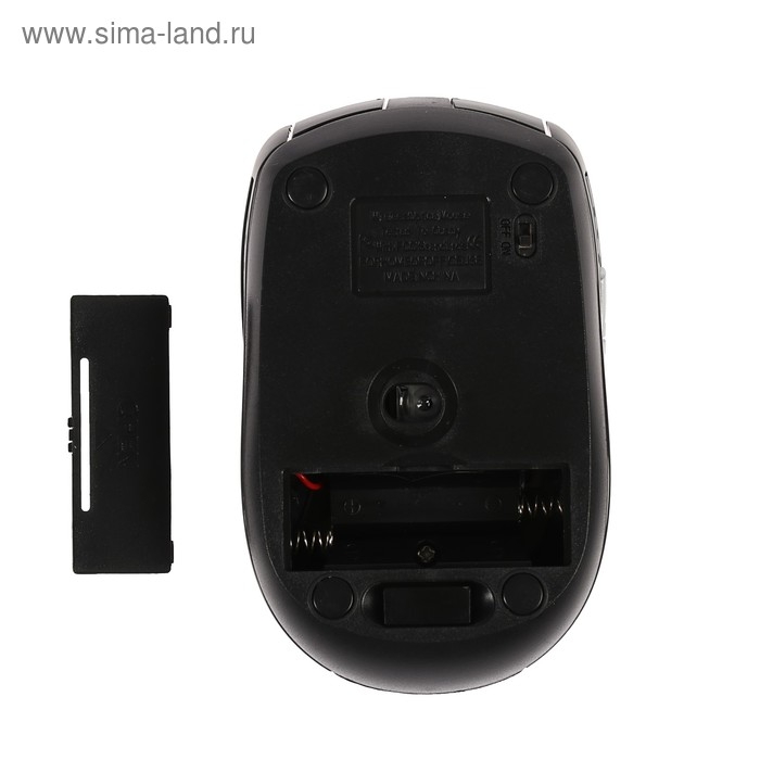Мышь Luazon MB-1.1, беспроводная, оптическая, 3200 dpi, от 2 батареек, USB, чёрная Мышь Luazon MB-1.1, беспроводная, оптическая, 3200 dpi, от 2 батареек, USB, чёрная