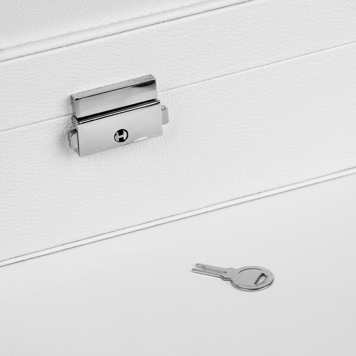 Подставка для украшений «Шкатулка» съёмная подставка, 17×23×8,5 см, цвет белый Подставка для украшений «Шкатулка» съёмная подставка, 17×23×8,5 см, цвет белый