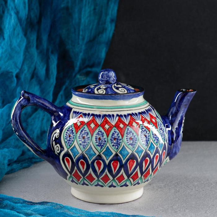 Чайник Риштанская Керамика Чайник Риштанская Керамика "Узоры", 1000 мл, микс