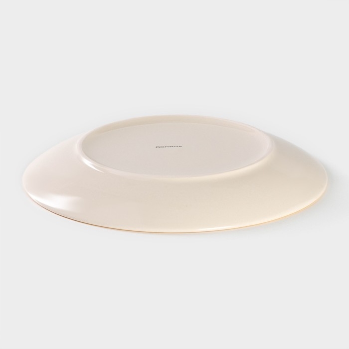 Тарелка керамическая обеденная Доляна «Бутон», d=27 см, цвет жёлтый Тарелка керамическая обеденная Доляна «Бутон», d=27 см, цвет жёлтый