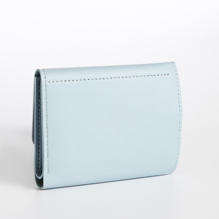 Кошелёк женский на кнопке, цвет голубой
