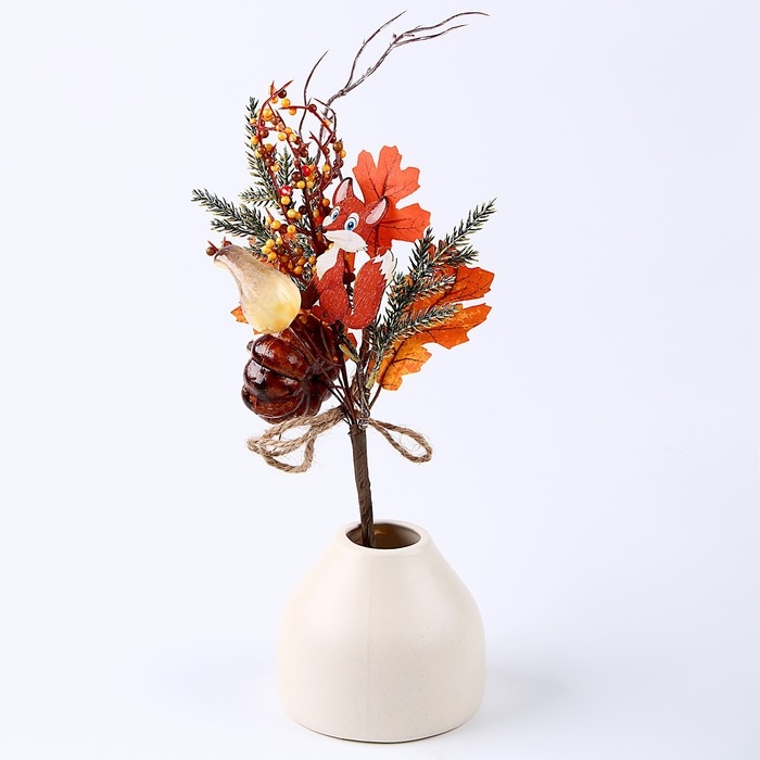 Декор на палочке «Лисичка и Тыква» 10×22×35 см