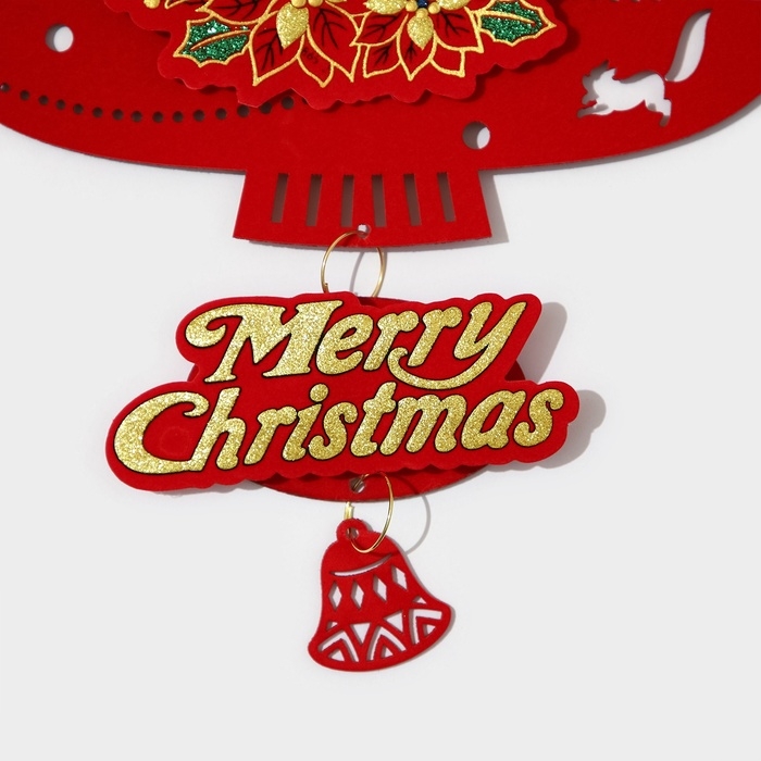 Декоративное украшение (подвеска)  Декоративное украшение (подвеска) "Новогодня ёлка с друзьями" 40,5х25,5 см