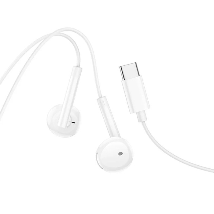 Наушники Hoco M95, проводные, вкладыши, Type-C, 1.2 м, белые Наушники Hoco M95, проводные, вкладыши, Type-C, 1.2 м, белые