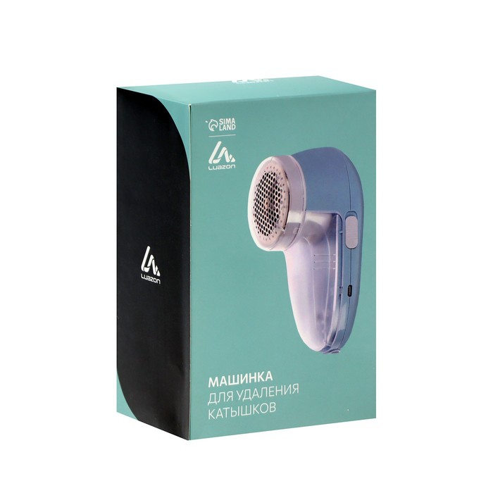 Машинка для удаления катышков Luazon LUK-04, от АКБ, голубой Машинка для удаления катышков Luazon LUK-04, от АКБ, голубой