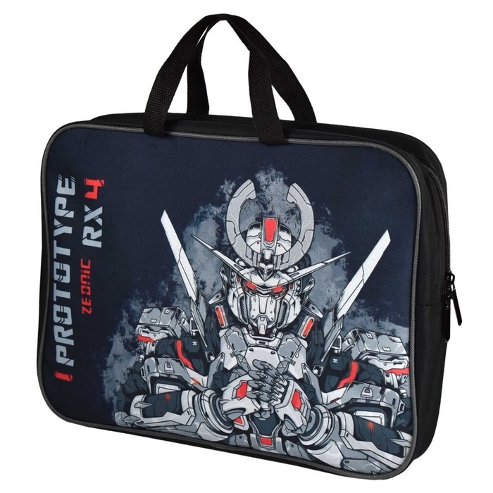 Папка с ручками текстильная А4, 345 х 260 х 70 мм, Феникс Папка с ручками текстильная А4, 345 х 260 х 70 мм, Феникс "Роботы"