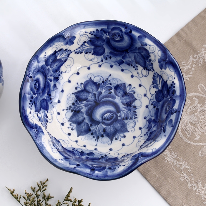 Фруктовница  Фруктовница "Весна", 13 х 25 см, гжель