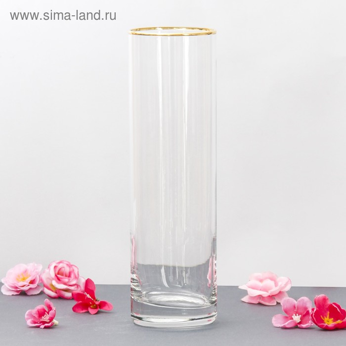 Ваза  FLORA c отводкой 7,5х26,5 см Ваза  FLORA c отводкой 7,5х26,5 см