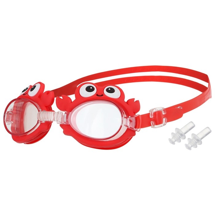 Очки для плавания детские «На волне» «Крабик», беруши Очки для плавания детские «На волне» «Крабик», беруши