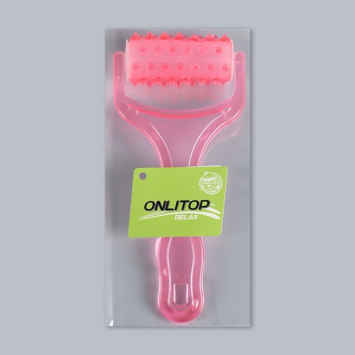 Массажёр - роллер, с шипами, 19 × 9 × 3,5 см, универсальный, цвет МИКС Массажёр - роллер, с шипами, 19 × 9 × 3,5 см, универсальный, цвет МИКС