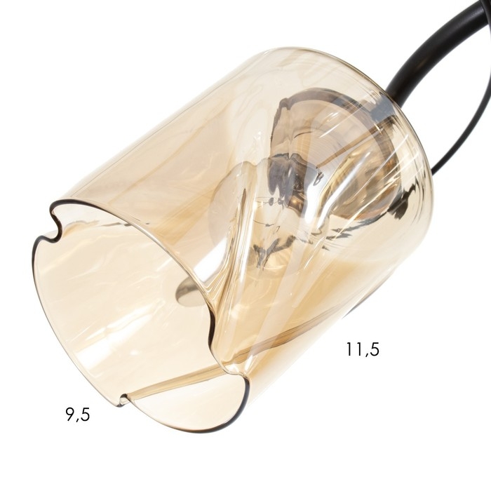 Люстра Люстра "Бруни" 3хЕ27 40Вт черный 50х23х27см BayerLux