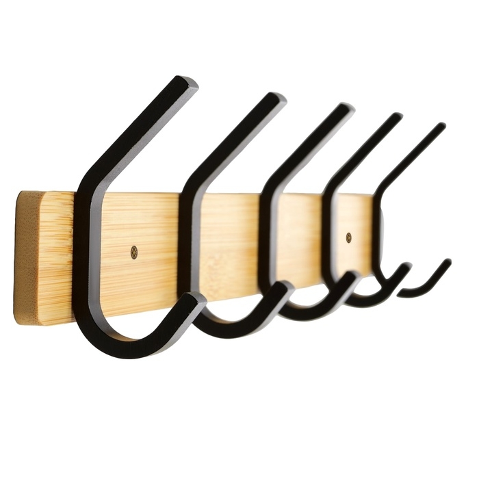 Вешалки с пятью крючками CAPPIO VC107, цвет черный Вешалки с пятью крючками CAPPIO VC107, цвет черный