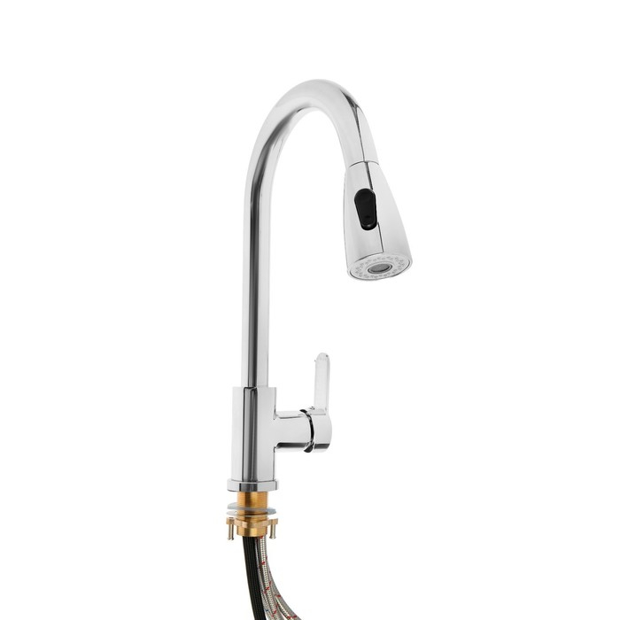 Смеситель для кухни ZEIN Z1300, однорычажный, выдвижной излив, латунь, цвет хром Смеситель для кухни ZEIN Z1300, однорычажный, выдвижной излив, латунь, цвет хром