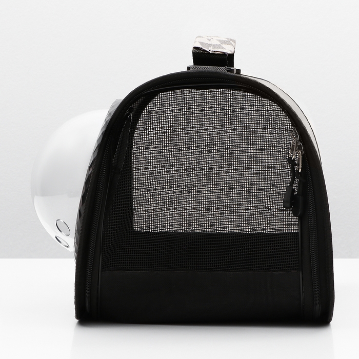 Сумка-переноска для животных с окном  Сумка-переноска для животных с окном "Клетка", бежевая, 40 х 26 х 26 см