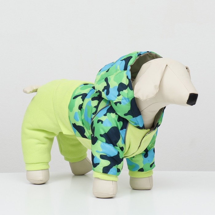 Комбинезон Комбинезон "Go-Иди" с утяжкой, размер 8 (ДС 19 см, ОГ 30, ОШ 22 см), зелёный/камуфляж