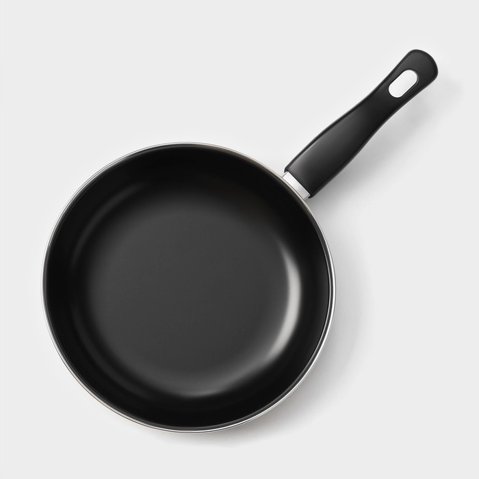 Набор сковород &laquo;Жаклин&raquo;, 3 предмета: 20/25/30&times;4 см, антипригарное покрытие, цвет чёрный