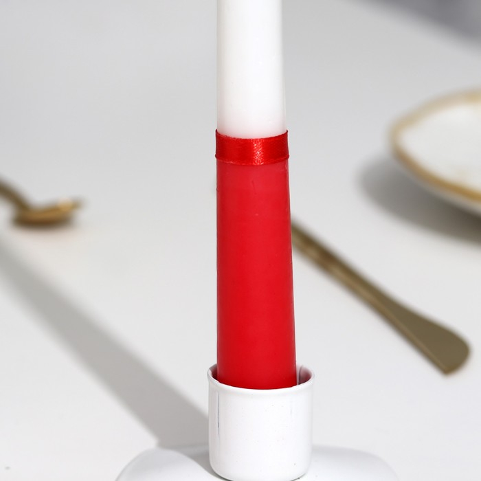 Набор свадебных свечей  Набор свадебных свечей "Совет да любовь" красный: родительские 1,8х17,5; очаг 4х13,5