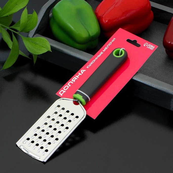 Тёрка для сыра крупная Доляна Lime, 22,8 см, с ручкой, цвет МИКС Тёрка для сыра крупная Доляна Lime, 22,8 см, с ручкой, цвет МИКС